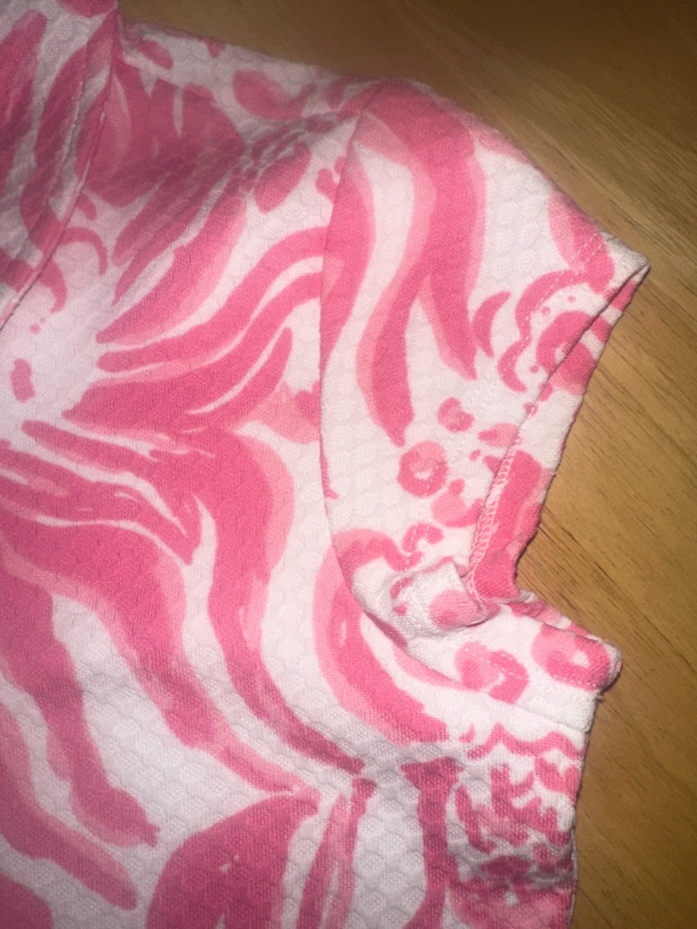 Lilly Pulitzer Pink White Rayna Cut Out Back Polo Mini Dress Capped Sleeve Sz XS - Picture 11 of 16